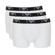 Armani Stretch Jersey Boxer With Logo 3P Hvit bomull XX-Large Herre