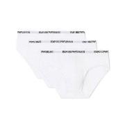 Armani Stretch Jersey Briefs 3P Hvit bomull XX-Large Herre