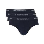 Armani Stretch Jersey Briefs 3P Marine bomull Large Herre