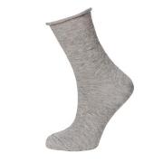 Trofe Cotton Solid Sock Strømper 2P Grå Strl 37/41 Dame