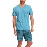 Calida Relax Streamline Short Pyjama Blå/Blå bomull Medium Herre