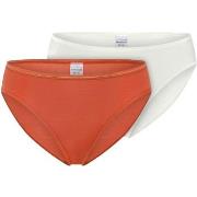 Schiesser Truser 2P Modal Essentials Tai Colored Oransje/Hvit modal 38...