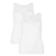Bamboo basics 2P Anna Knitted Singlet Hvit X-Large Dame