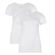 Bamboo basics 2P Kate T-Shirt Round Neck Hvit Medium Dame