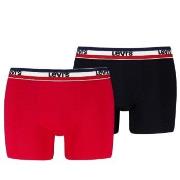 Levis 2P Sportswear Logo Base Boxer Svart/Rød bomull X-Large Herre