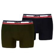 Levis 2P Sportswear Logo Base Boxer Svart/Grønn bomull Large Herre