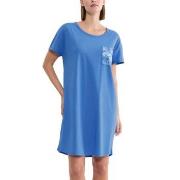 Triumph Nightdress Short Sleeve Blå bomull 38 Dame