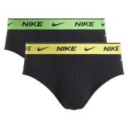 Nike 2P Everyday Cotton Stretch Brief Mørkgrå  bomull X-Large Herre