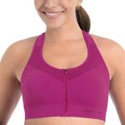 Anita BH Active Front Zip Sports Bra Mørkrosa nylon X-Large Dame