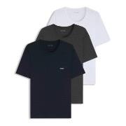 BOSS 3P Classic Crew Neck T-shirt Hvit/Grå bomull X-Large Herre