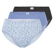 Schiesser Truser 3P Modern Brazillian Slips Svart/Blå bomull 38 Dame
