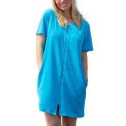 Trofe Short Sleeved Beachrobe Turkis Large Dame
