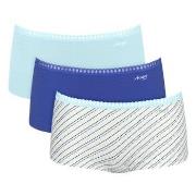 Sloggi Truser 3P GO Crush Hipster Shorts Blå Mønster bomull Medium Dam...