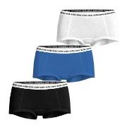 Björn Borg Truser 3P Logo Boxers Shorts Svart/Blå bomull Small Dame