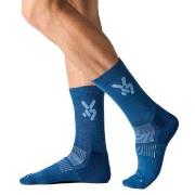 Seger Strømper Glide Wool Ski Socks Marine/Blå Str 43/45