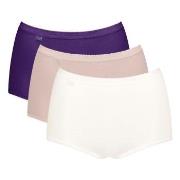 Sloggi Truser 3P Basic Plus Maxi Colored D1 Rosa/Lilla bomull 42 Dame