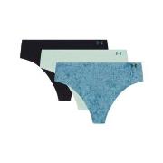 Under Armour Truser 3P Pure Stretch Invisible Thong Blå/Grønn Large Da...