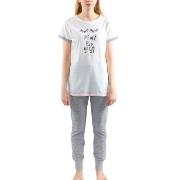 Esprit Anna Pyjamas Set Svart/Hvit bomull 42 Dame