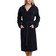 Schiesser Essentials Bathrobe With Hood Marine bomull Large Dame