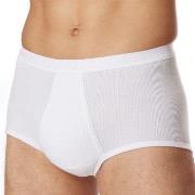 Schiesser Classic Brief With Fly Hvit bomull X-Large Herre