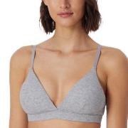 Schiesser BH Pure Rib Organic Cotton Soft Bra Grå C 80 Dame