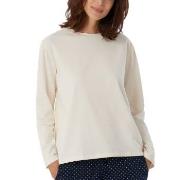 Schiesser Women Mix and Relax Long Sleeved Shirt Krem bomull 34 Dame