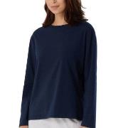 Schiesser Women Mix and Relax Long Sleeved Shirt Mørkblå bomull 46 Dam...