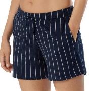 Schiesser Women Mix and Relax Shorts Marine Stripet bomull 36 Dame