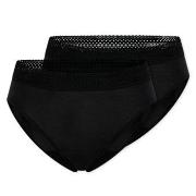 Schiesser Truser 2P Care Rio Period Pants Svart bomull 46 Dame