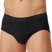 Schiesser 2P Fine Rib Sport Briefs 3XL-4XL Svart bomull 4XL Herre