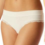 Schiesser Truser Unique Cotton Lace Brazilian Brief Krem bomull 36 Dam...