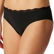 Schiesser Truser Unique Cotton Rio Brief With Lace Svart bomull 42 Dam...
