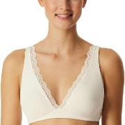 Schiesser BH Unique Cotton Soft Bra With Lace Krem bomull A 80 Dame