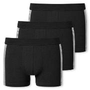 Schiesser 3P 95-5 Stretch Shorts 3XL-4XL Svart bomull 4XL Herre