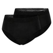 Schiesser Truser 2P Care Retro Period Pants Svart bomull 48 Dame