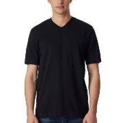 Schiesser 2P Essentials American T-shirts V-neck Svart bomull Large He...