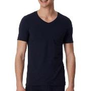 Schiesser Long Life Soft Shirt Short Sleeve V-neck Mørkblå Medium Herr...