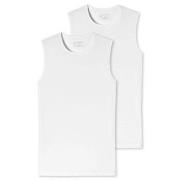 Schiesser 2P Organic Cotton Tank Top Hvit bomull Medium Herre