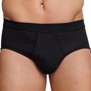 Schiesser 2P Sport Briefs With Fly Svart bomull Small Herre