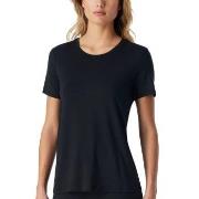 Schiesser Women Mix and Relax T-Shirt Svart bomull 38 Dame