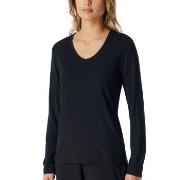 Schiesser Women Mix and Relax V-neck Long Sleeve Svart modal 36 Dame