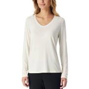 Schiesser Women Mix and Relax V-neck Long Sleeve Benhvit modal 48 Dame