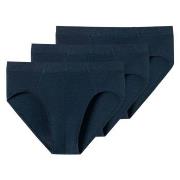 Schiesser 3P Supermini Briefs 3XL-4XL Mørkblå bomull 3XL Herre