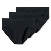 Schiesser 3P Supermini Organic Cotton Briefs Svart bomull Medium Herre