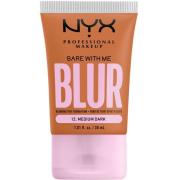 NYX Professional Makeup Bare With Me Blur Tint Foundation 12 Medium Da...