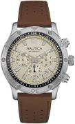 Nautica Herreklokke NAD16545G Beige/Lær Ø44 mm