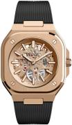 Bell & Ross Herreklokke BR-05-SKELETON-GOLD-RUBBER-STRAP Br 05