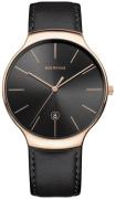 Bering Herreklokke 13338-462 Classic Sort/Lær Ø38 mm