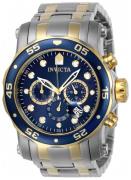 Invicta Herreklokke 23668 Pro Diver Blå/Gulltonet stål Ø48 mm