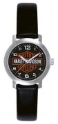 Bulova Dameklokke 76L10 Harley-Davidson Sort/Lær